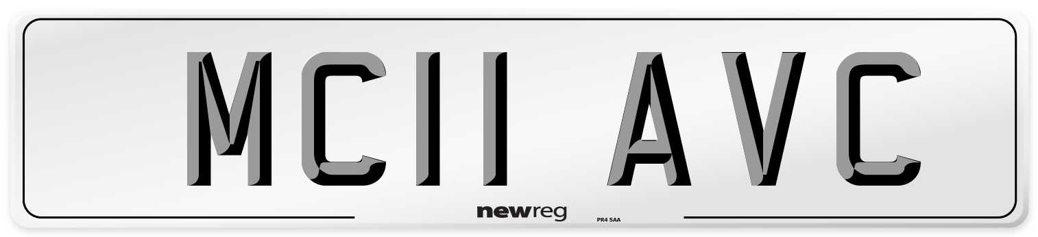 MC11 AVC Number Plate from New Reg
